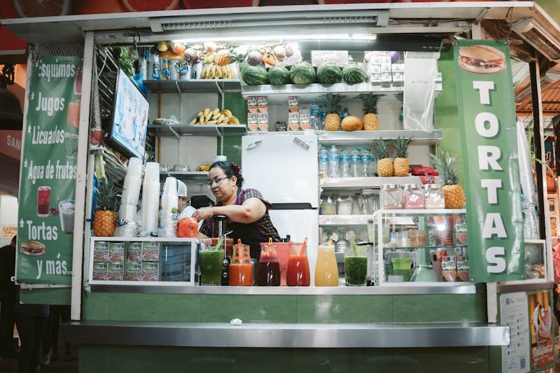 Agua fresca with fresh fruit and water